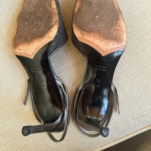 Vintage YSL metallic mesh heels - Picture 6 of 14